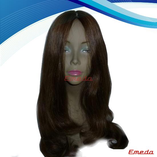 Human hair glueless lace wig